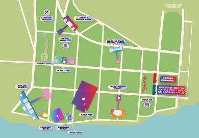 Mapa da cidade do rock